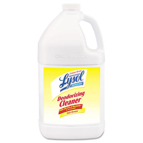 Disinfectant Deodorizing Cleaner Concentrate, 1 gal Bottle, Lemon, 4/Carton