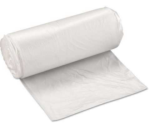 Plastic Trash Bags, 13 gal, 6MIC, 24" x 33", White, 1000/Box