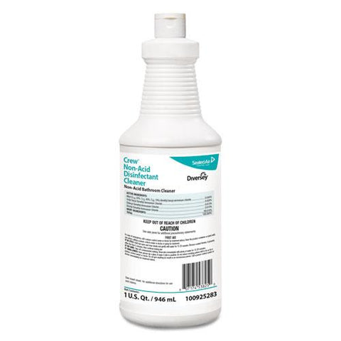 Crew Neutral Non-Acid Bowl & Bathroom Disinfectant, 32 oz Squeeze Bottle, 12/CT