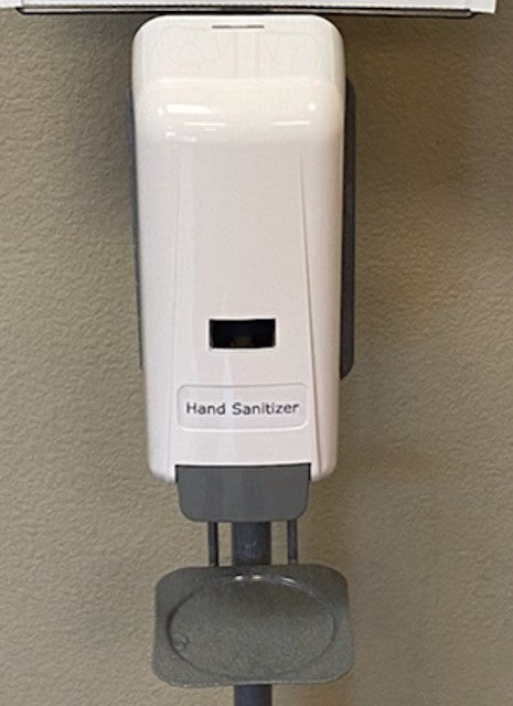 HAND SANITIZER DISPENSER MANUAL WHITE MANUAL FILL FROM TOP
